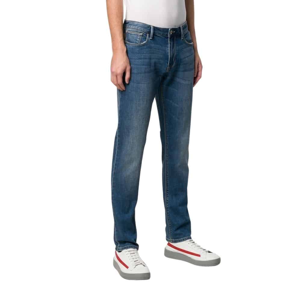 Emporio Armani Jeans J06 Slim-fit Jeans Light Wash Denim | Menswear Online
