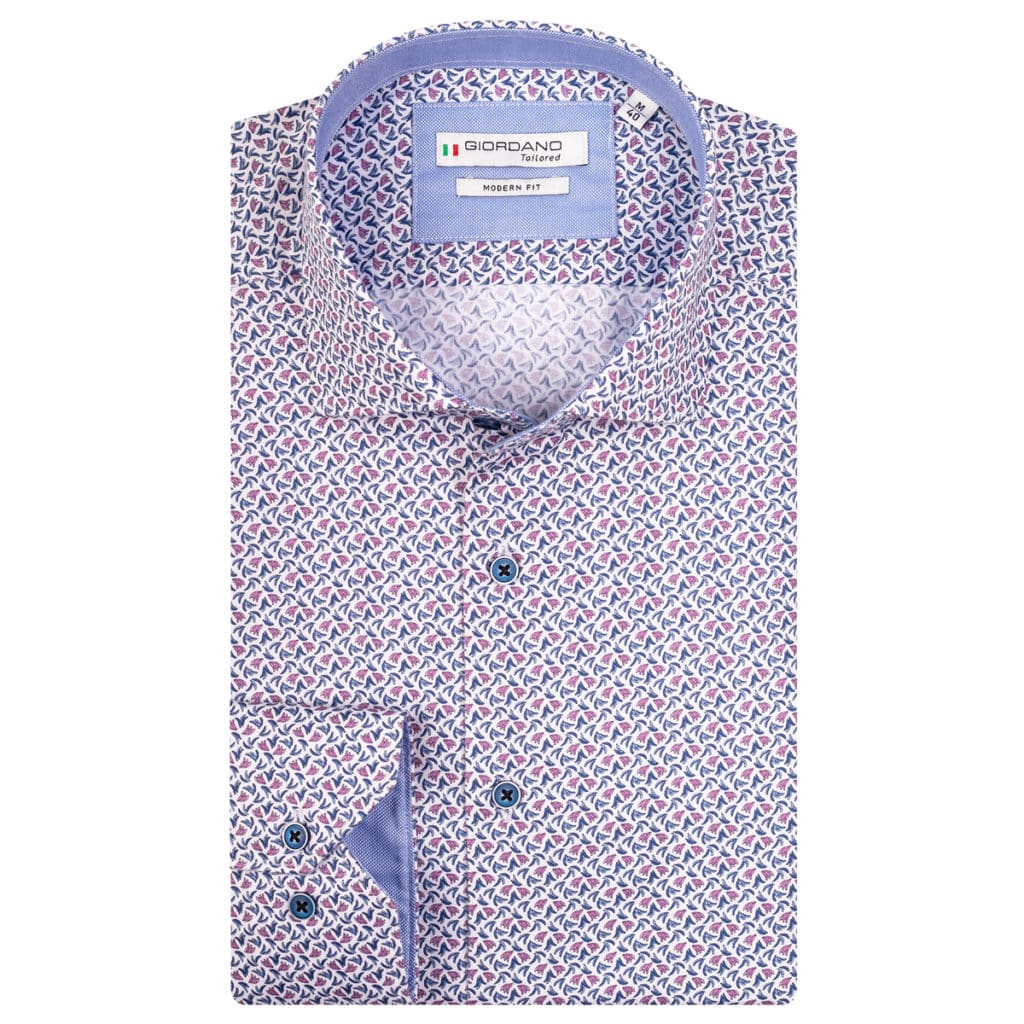 Giordano shirt Baggio LS Cutaway bananas pattern