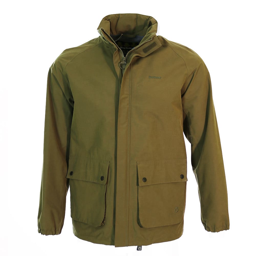 Barbour Stanley Olive Waterproof Jacket | Menswear Online
