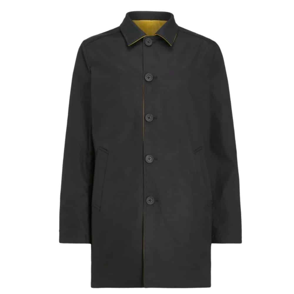 Guards Montague Reversible Raincoat - Black/Gold | Menswear Online