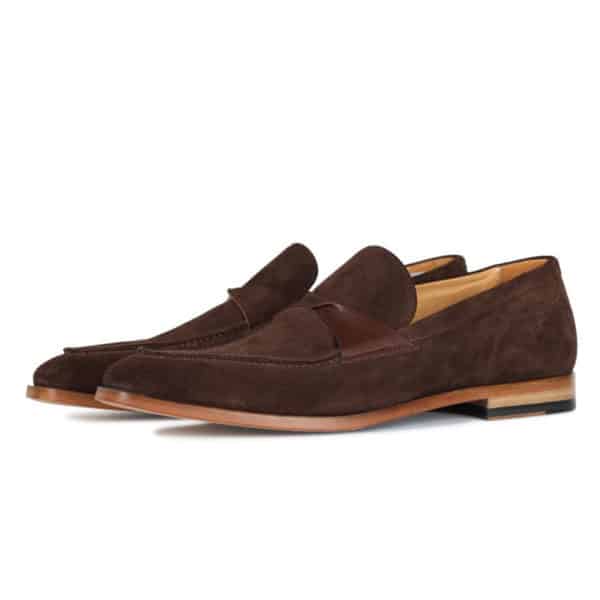 Oliver Sweeney TORBOLE BROWN SUEDE BUTTERFLY STRAP LOAFER2
