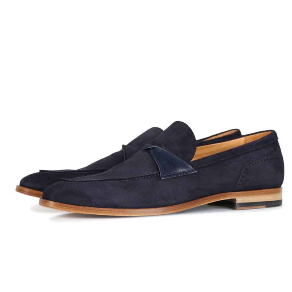 Oliver Sweeney Torbole Navy SUEDE BUTTERFLY STRAP LOAFER3