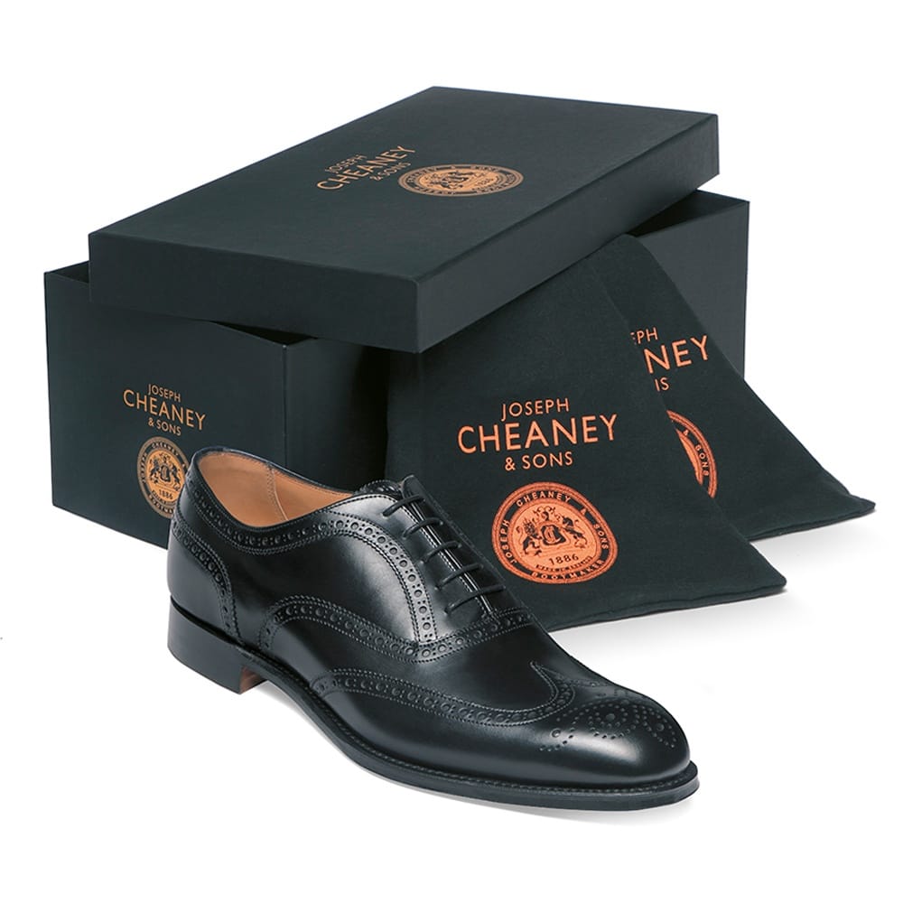 cheaney arthur iii oxford brogue in black calf leather p8 1113 image