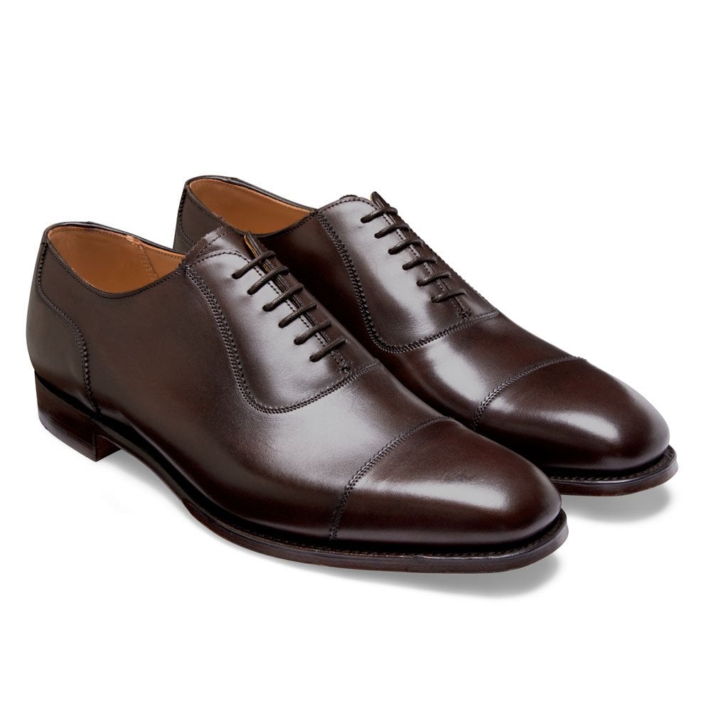 cheaney brackley oxford in burnished mocha calf leather p497 6299 image