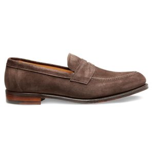 cheaney hadley penny loafer in brown suede p551 6175 image