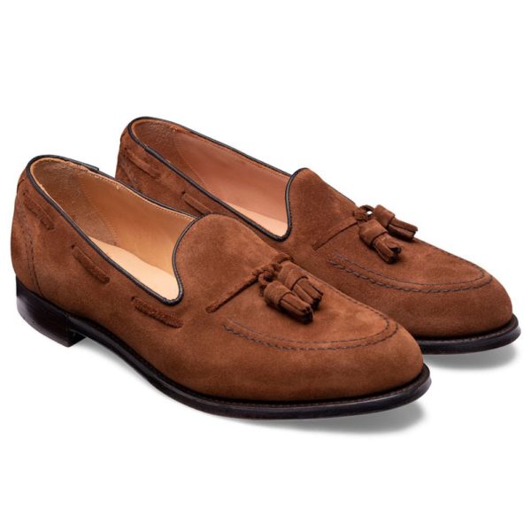 cheaney harry ii tassel loafer in fox suede p928 6423 image