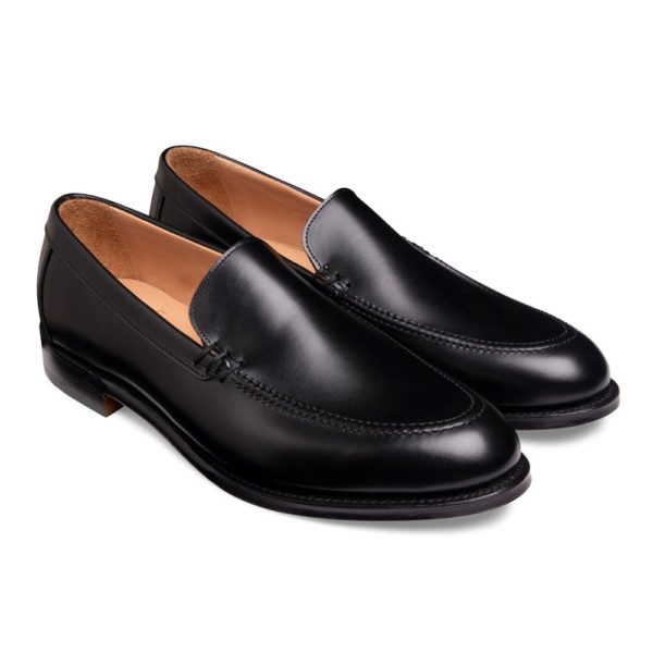 cheaney wilbur apron loafer in black calf leather p1036 7139 image
