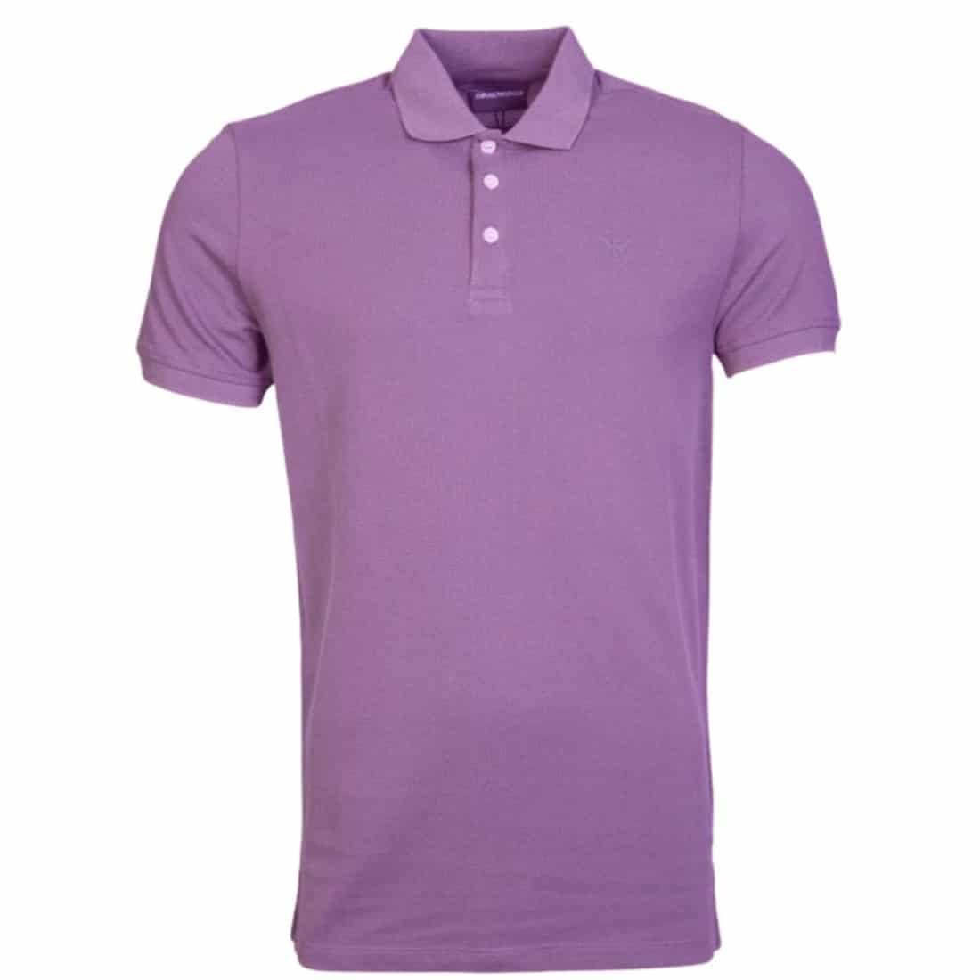 Emporio Armani Violet Pique Polo Shirt | Menswear Online