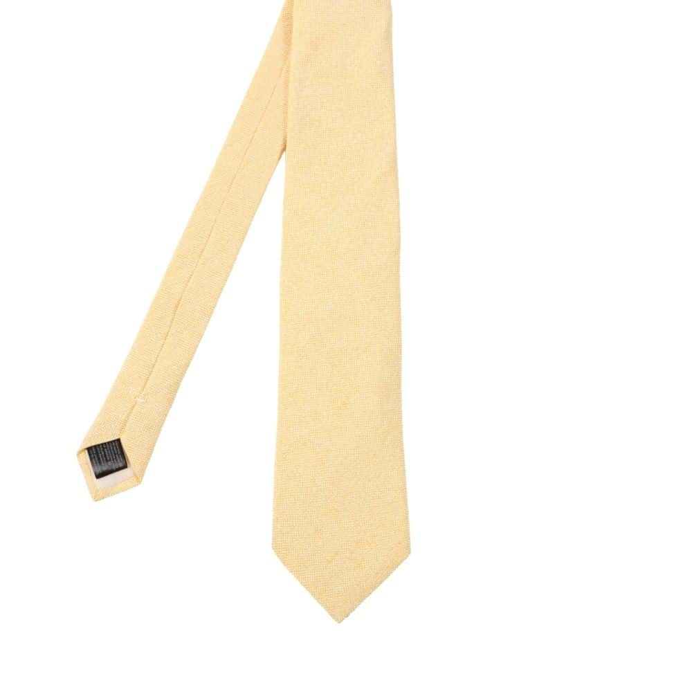 Amanda Christensen Textured Solid Tie - Pastel Yellow | Menswear Online