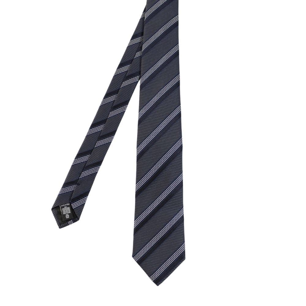 Armani Collezioni Regimental stripe navy white tie