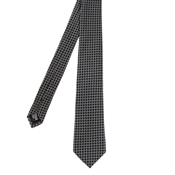 Armani Collezioni Scales Knit Tie Black main