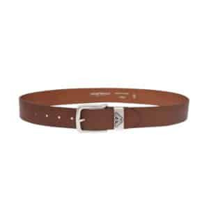 EMPORIO ARMANI CLASSIC TAN LEATHER BELT | Menswear Online display picture 1