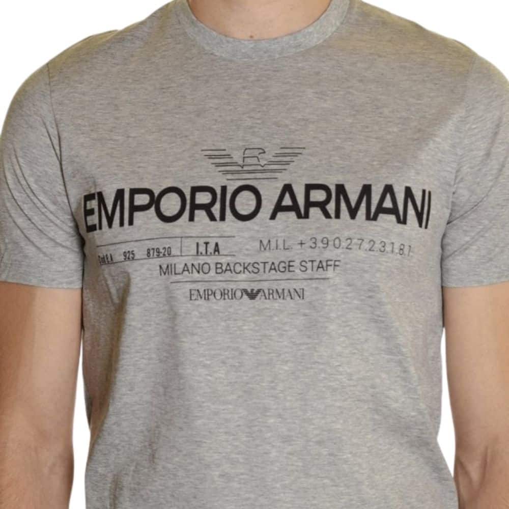 EMPORIO ARMANI MILANO T-SHIRT GREY | Menswear Online