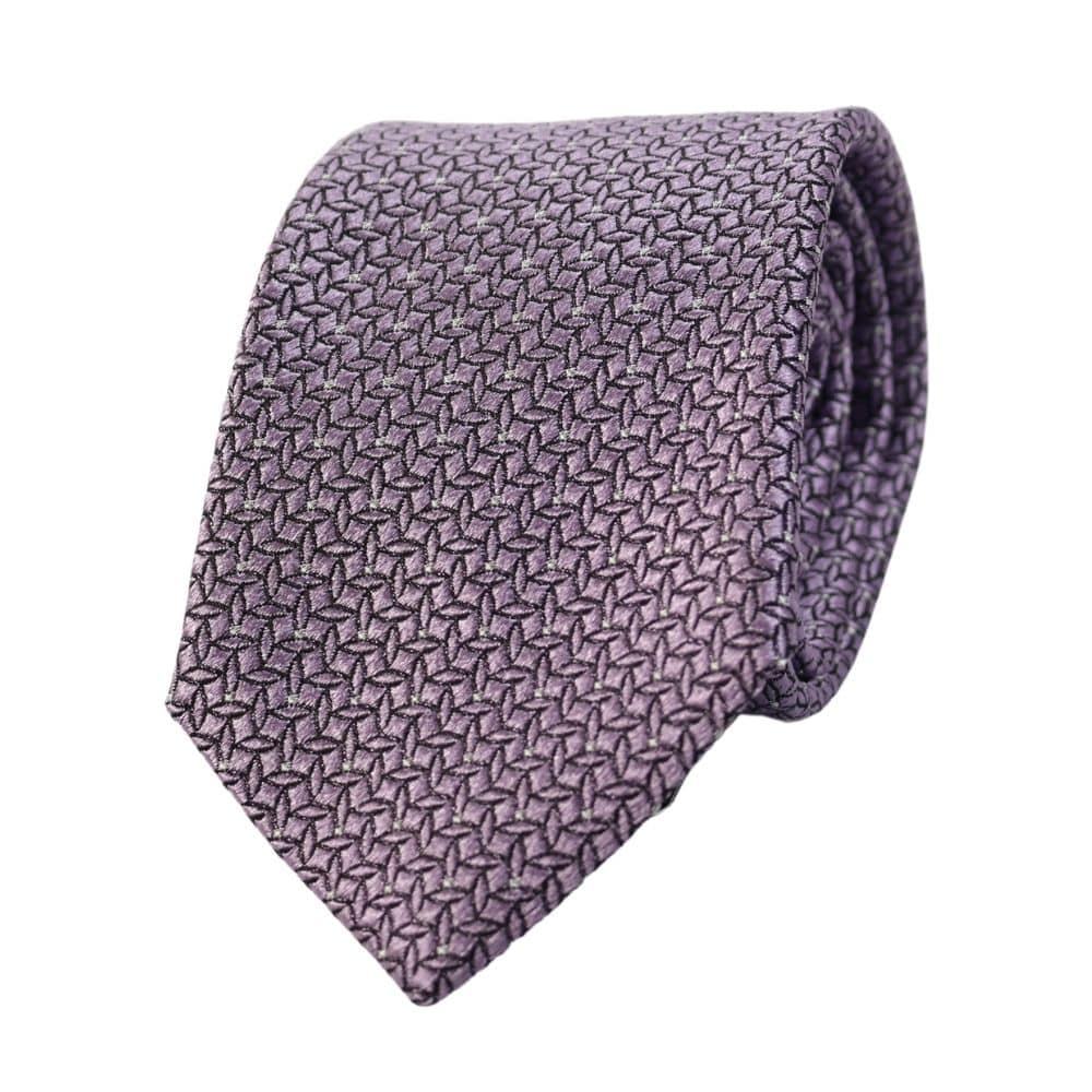 Emporio Armani All Over Dots Tie - Lilac | Menswear Online