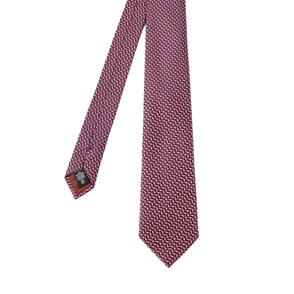 Emporio Armani tie pink geometric pattern