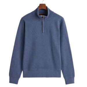 GANT Dark Blue Sacker Rib Half Zip