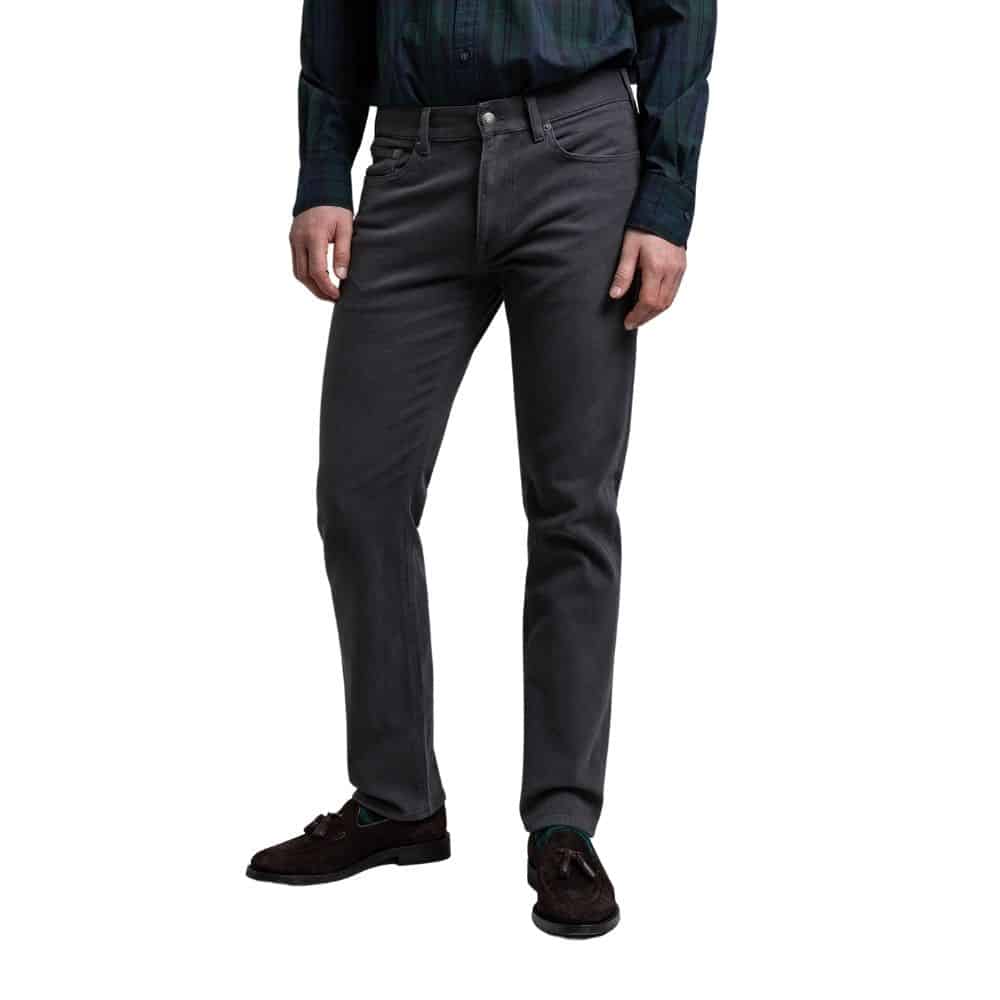 Gant Grey Regular Fit Soft Twill Jeans 