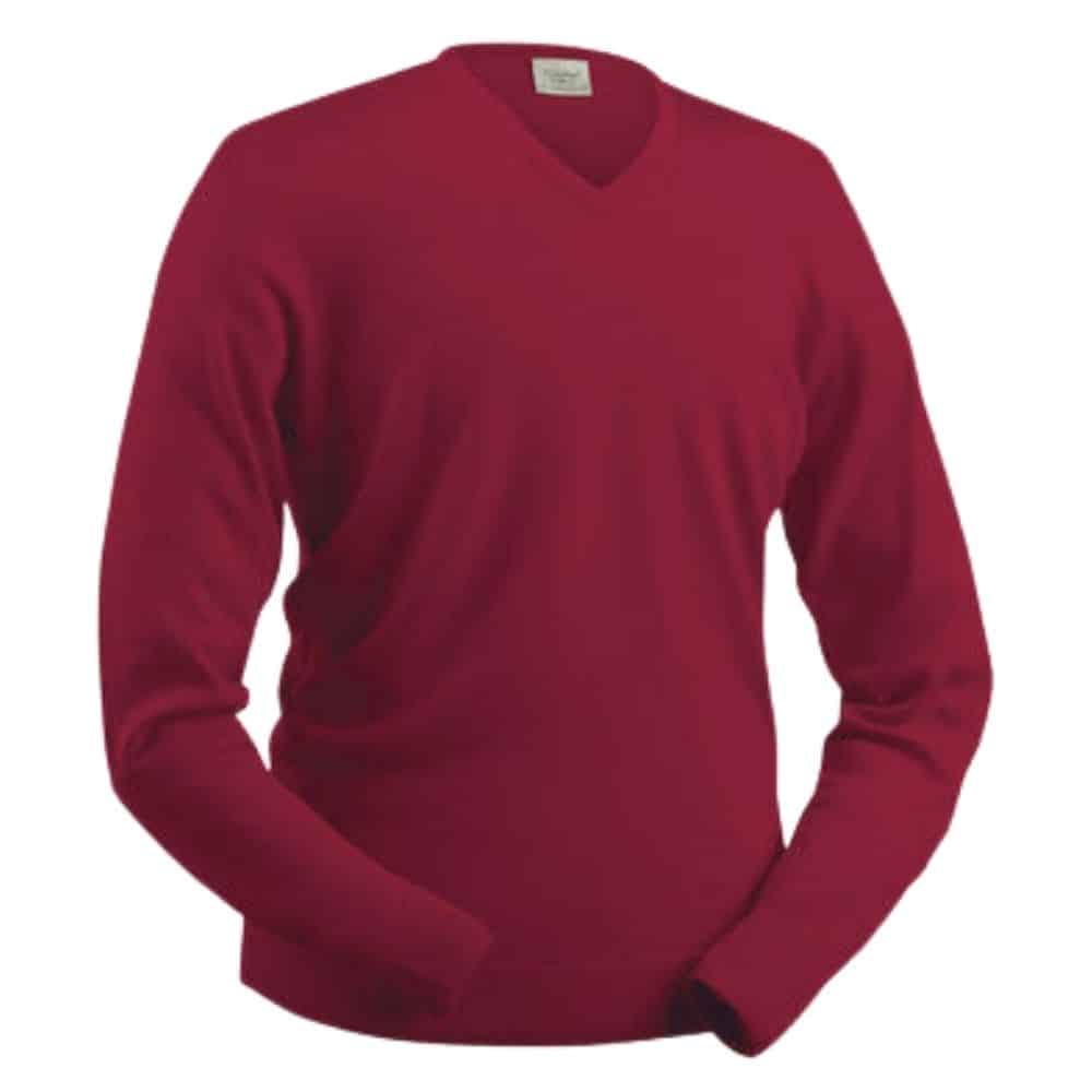 Glenbrae Burgundy V neck Front