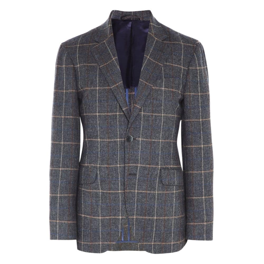 Hackett Wool Herringbone Check Tattersal Jacket | Menswear Online