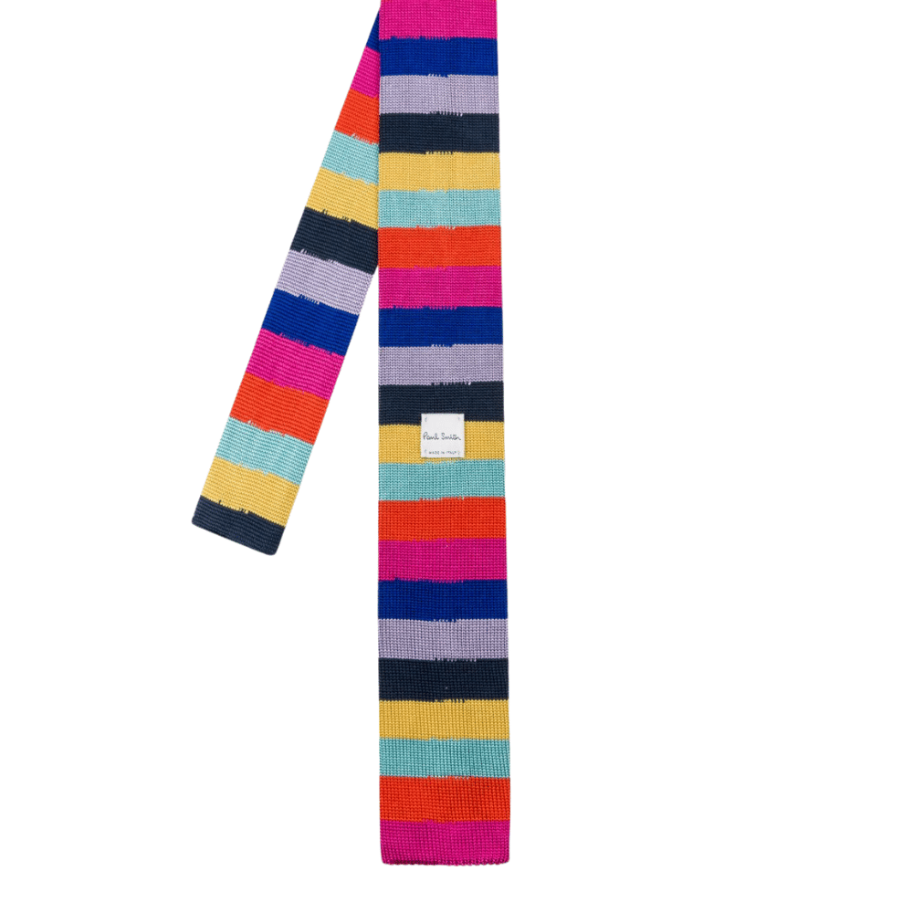 Paul Smith Knitted Tie With Stripes - Multi | Menswear Online