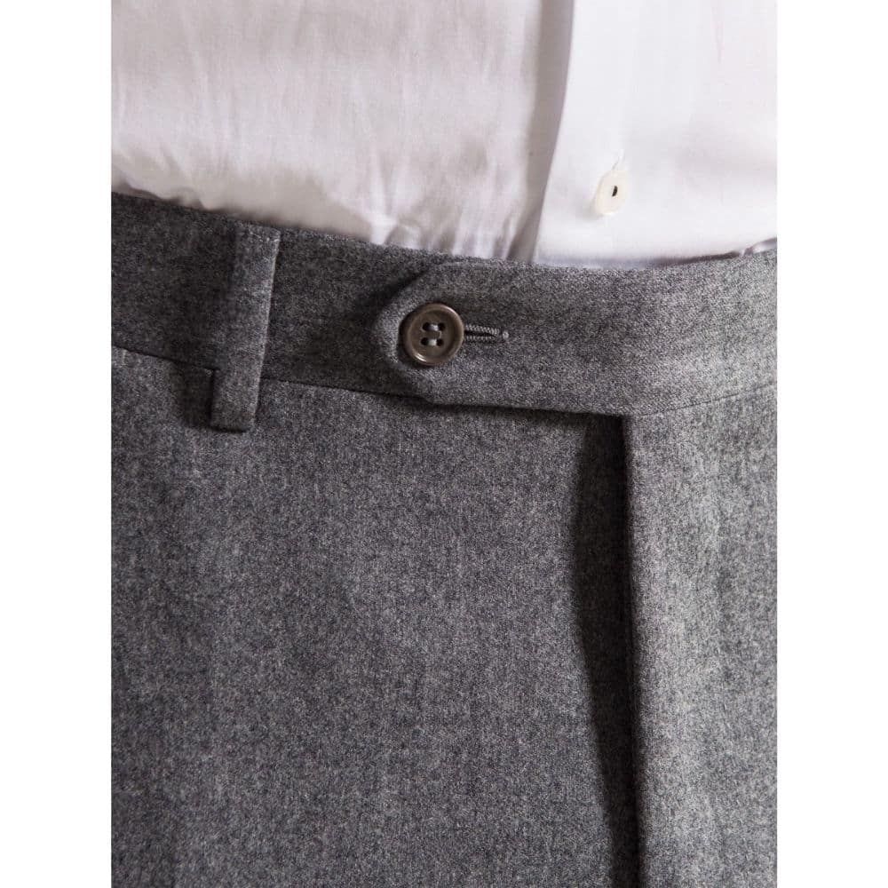 VBC Light Grey Wool Flannel Dress Pant  Custom Fit Tailored Clothing