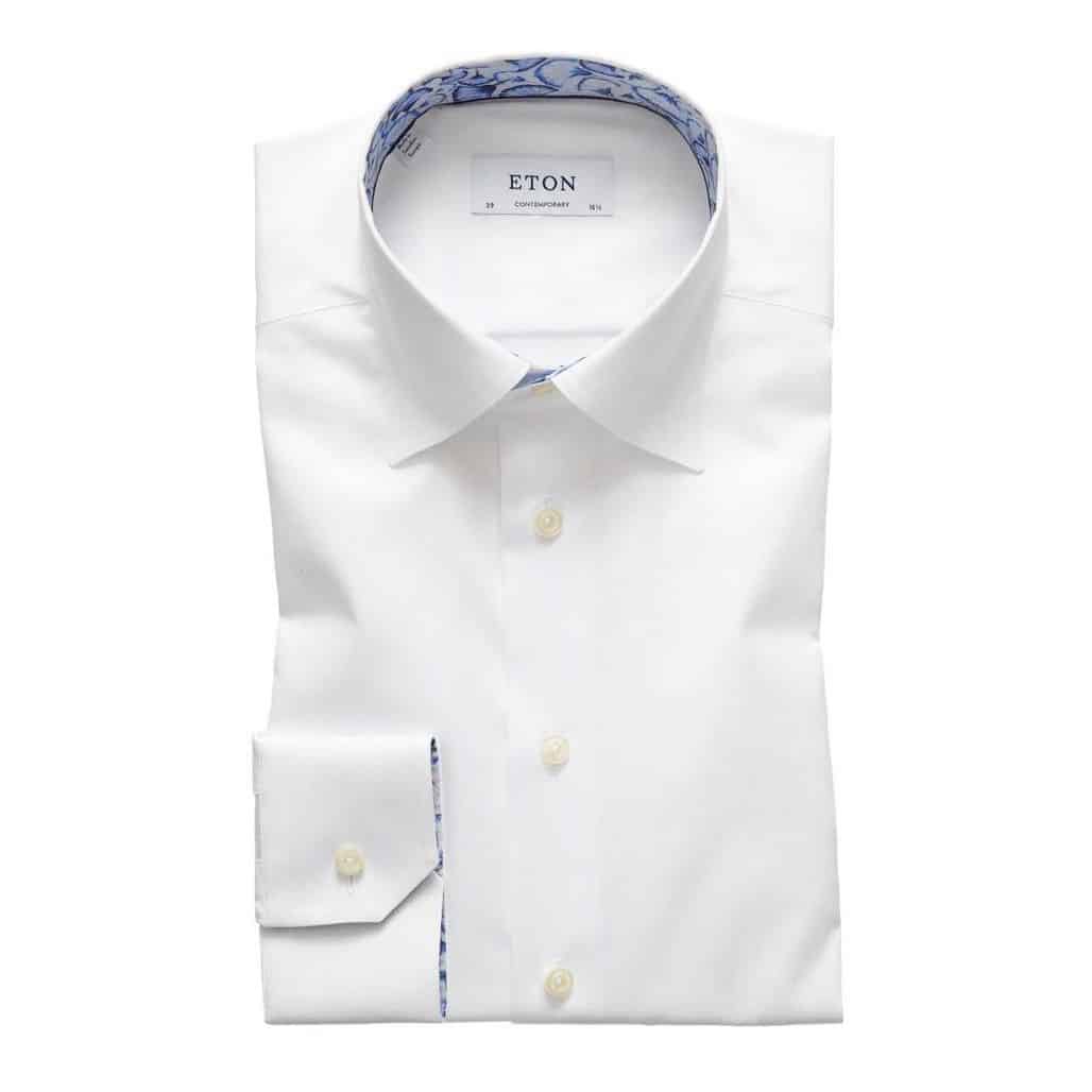 Eton Shirt Papyrus Detail - White | Menswear Online