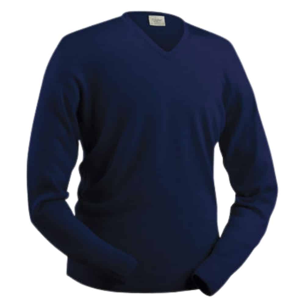 glenbrae navy v neck front 1