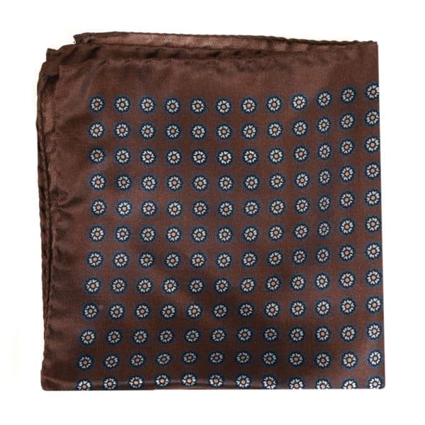 Amanda Christensen pocket square black silk pattern 3