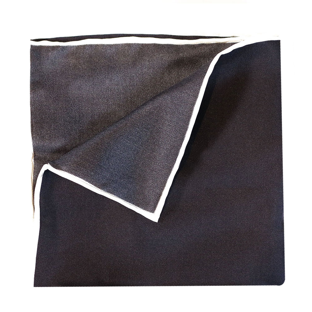 Amanda Christensen pocket square black silk