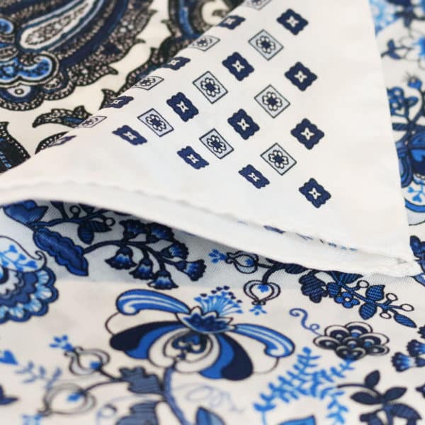 Amanda Christensen pocket square white 4 pattern silk 1 fabric2