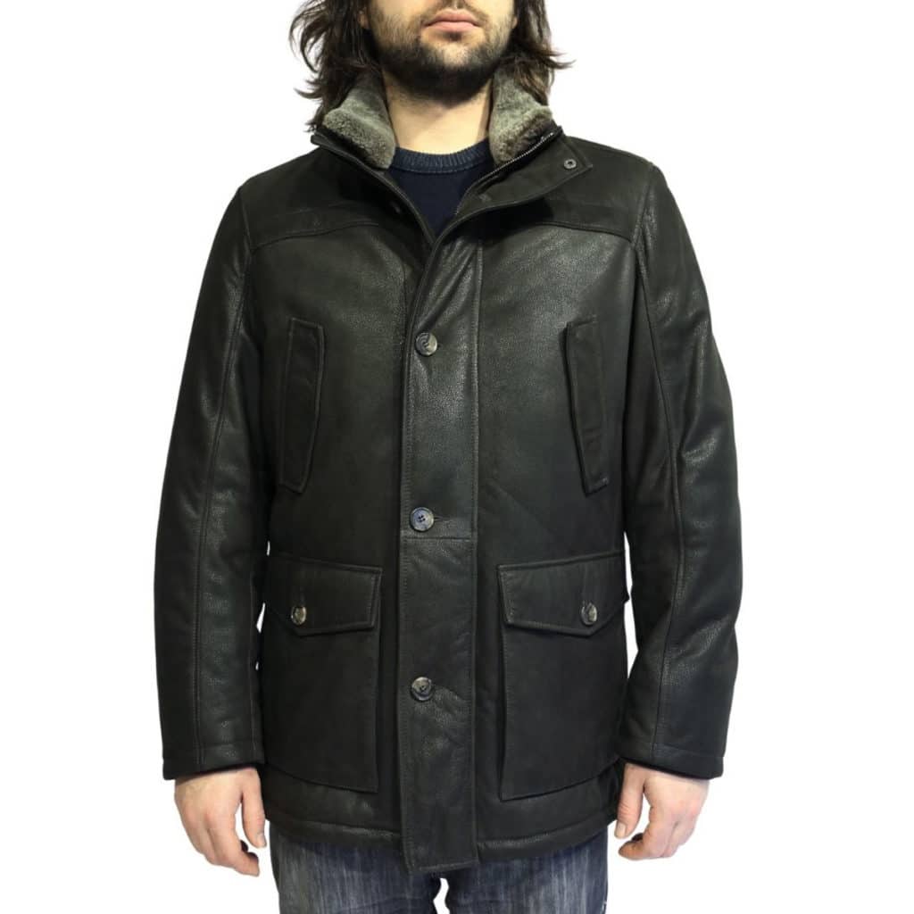 Arma jacket leather dark brown