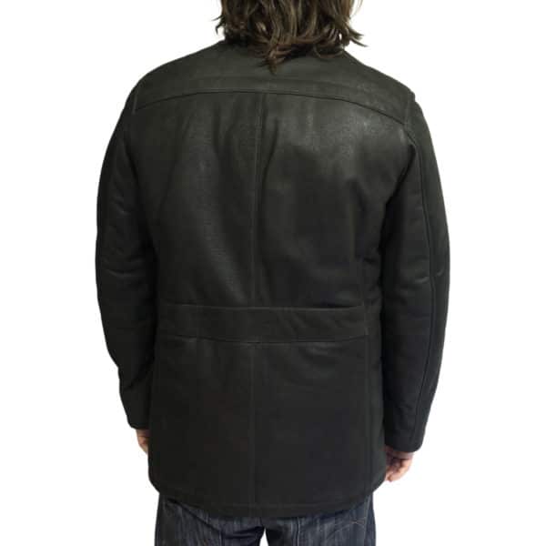 Arma jacket leather dark brown back