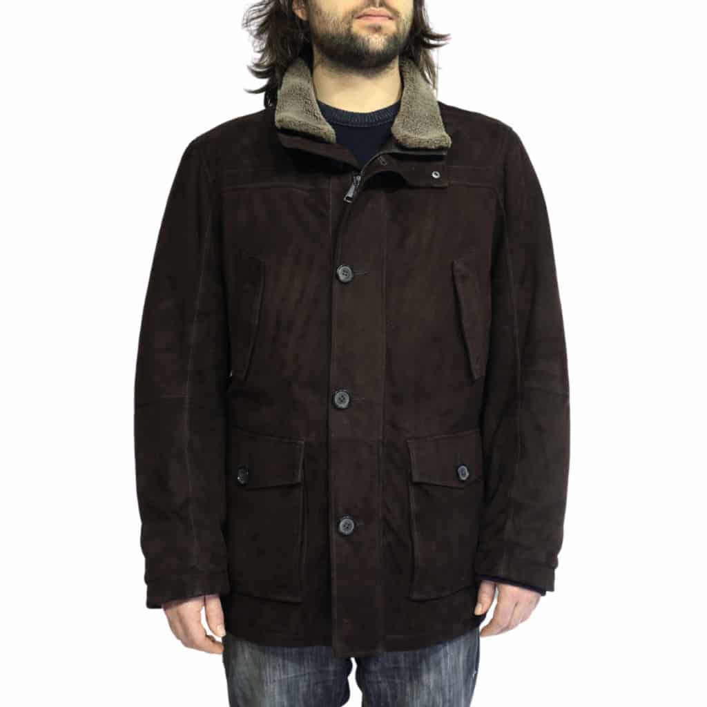 Arma jacket suede brown1