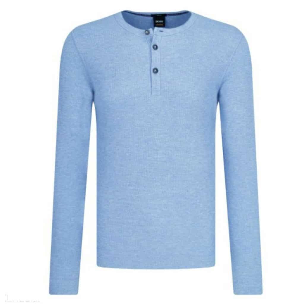 BOSS WAFFLE LIGHT BLUE SWEATSHIRT