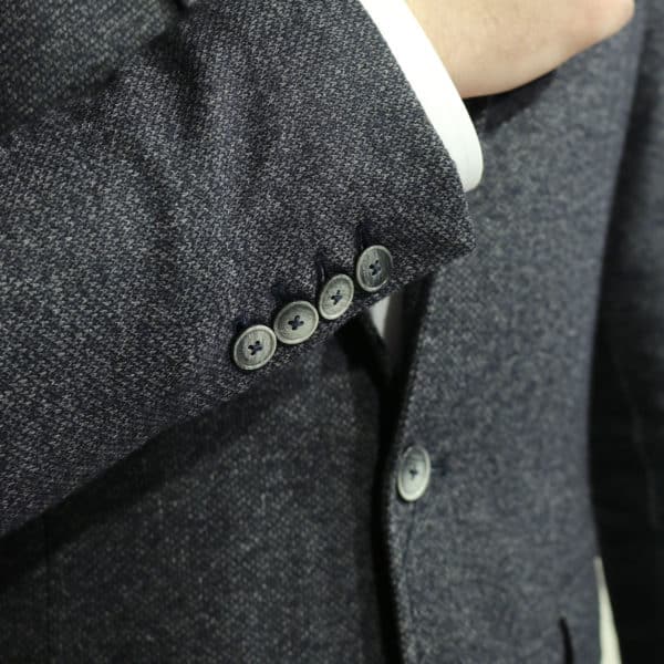 Blazer jacket charcoal cuff buttons