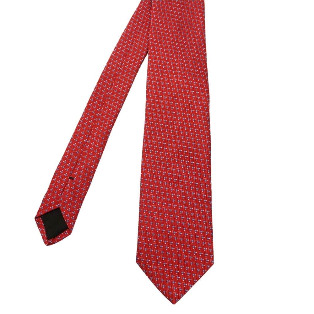 Boss Tie TriSquare In Red Menswear Online