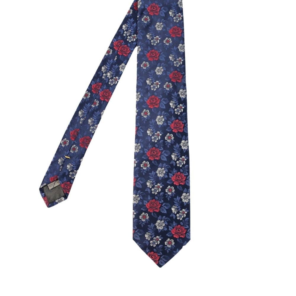 Canali Floral bloom tie blue main
