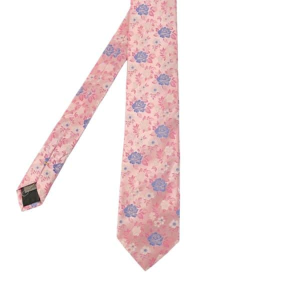 Canali Floral bloom tie pink main