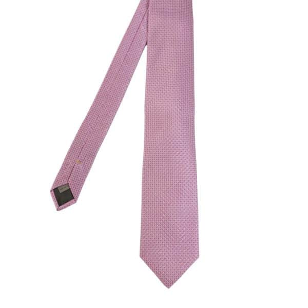 Canali Mini Diamond Knit Tie pink main