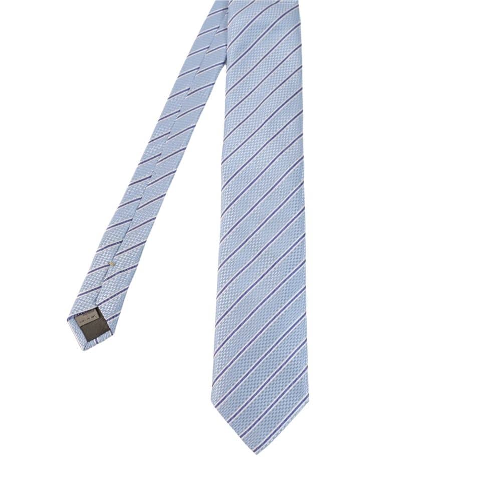 Canali stripe tie light blue main