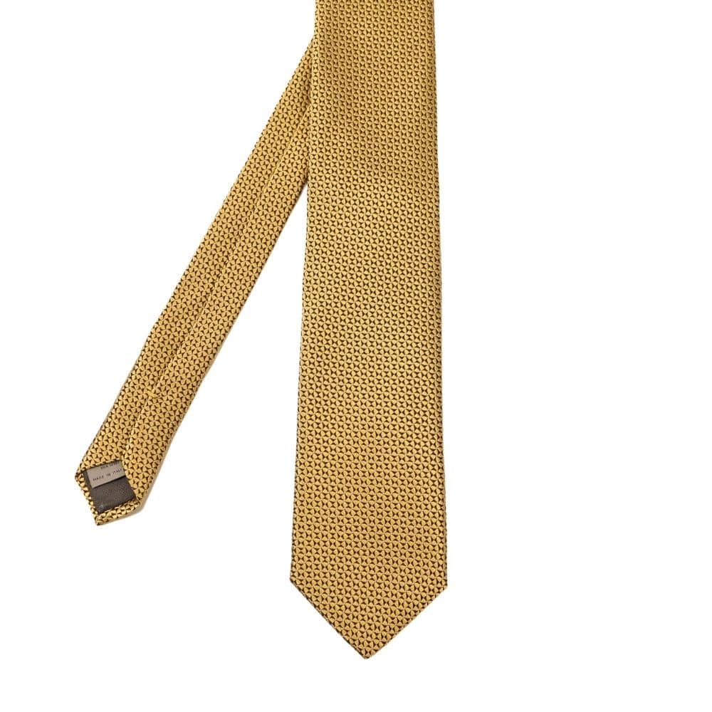 Canali triangles dots tie yellow 2