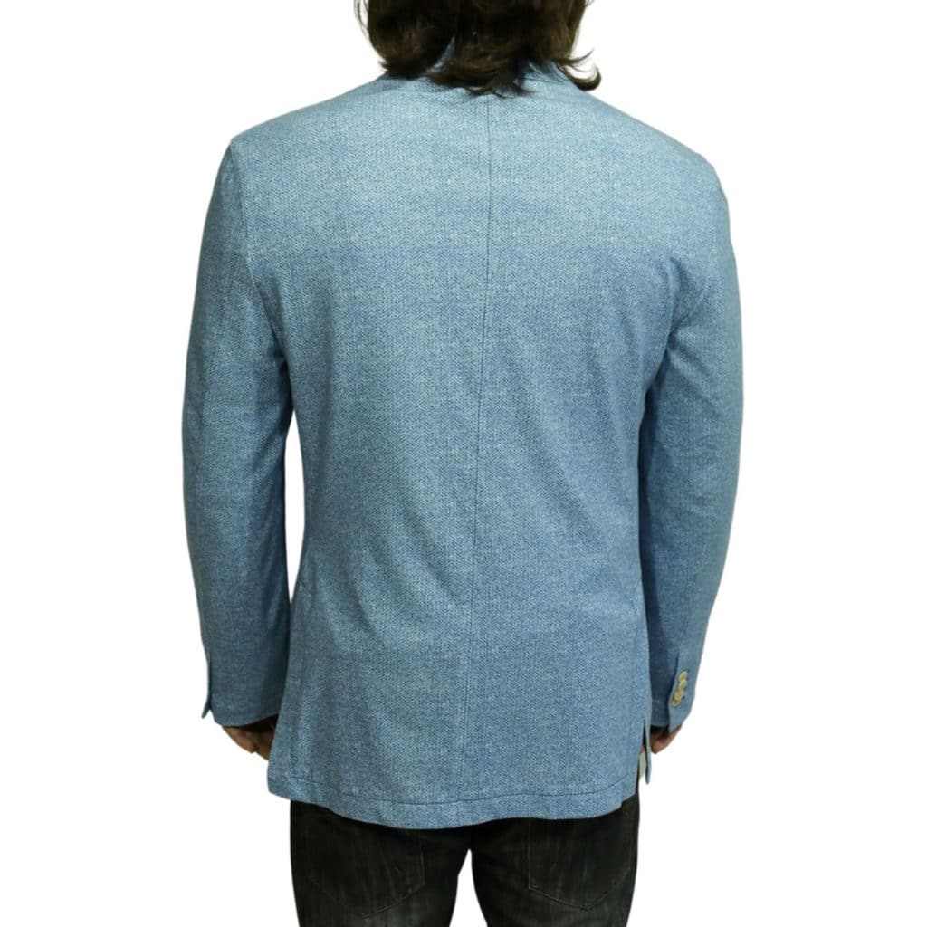 Circolo herringbone blazer jacket blue