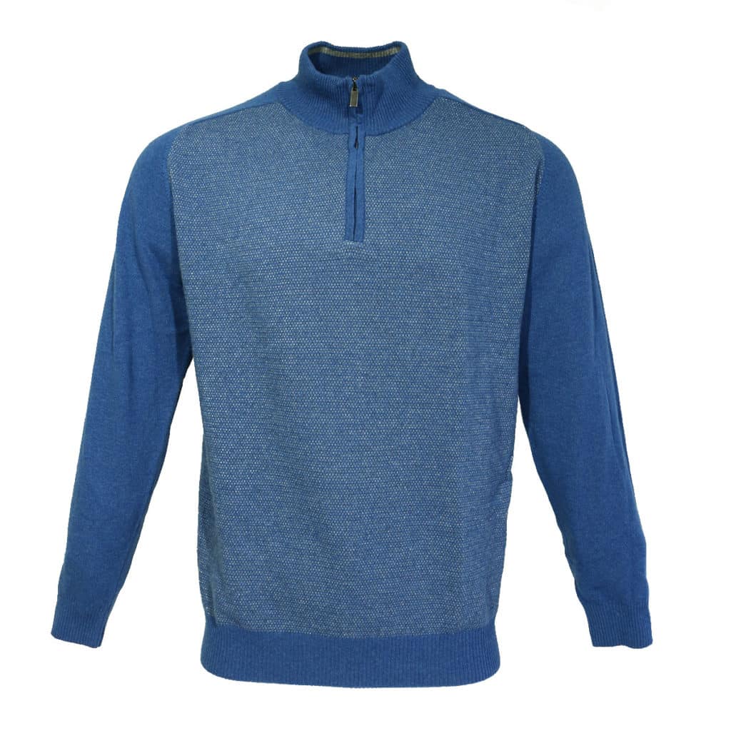 Codice blue half zip jumper front