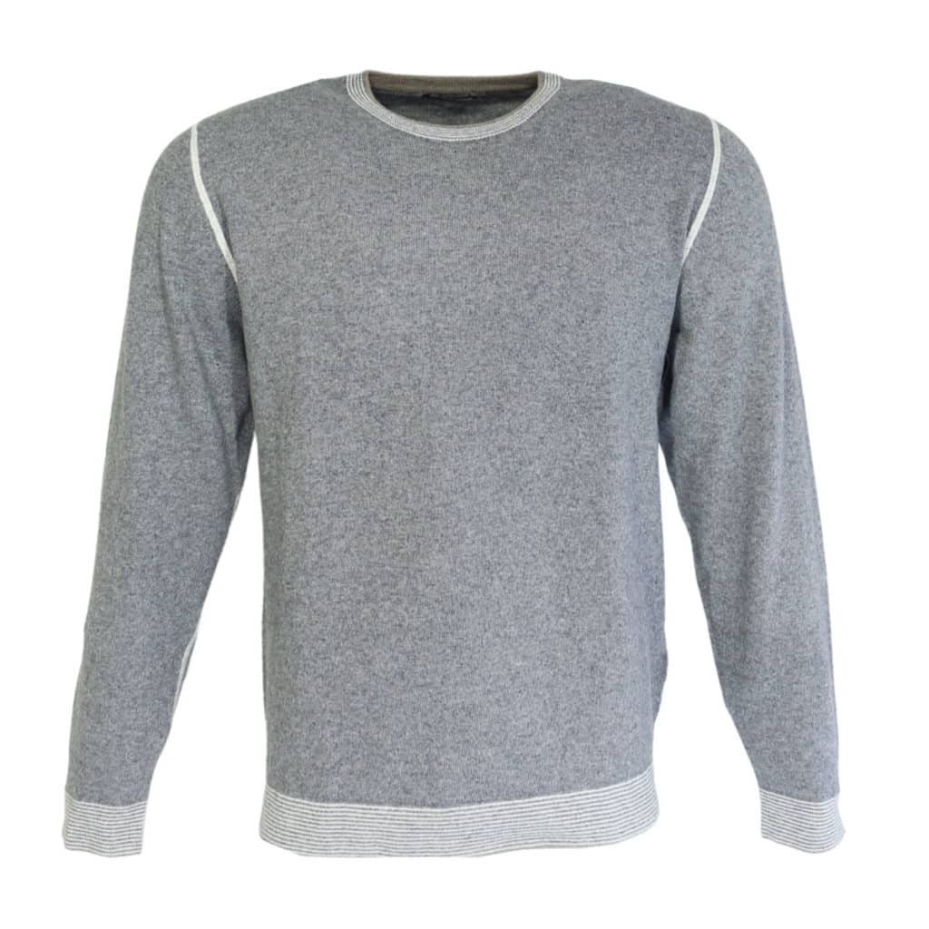 Codice crew neck jumper grey jumper detail
