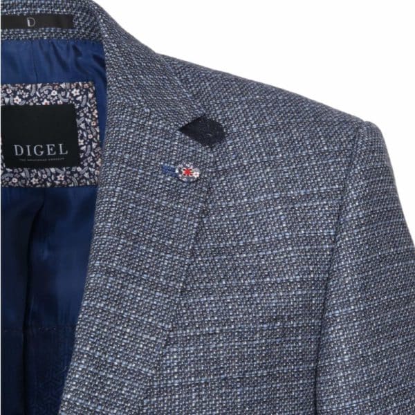 Digel texured wool jacket blue 2