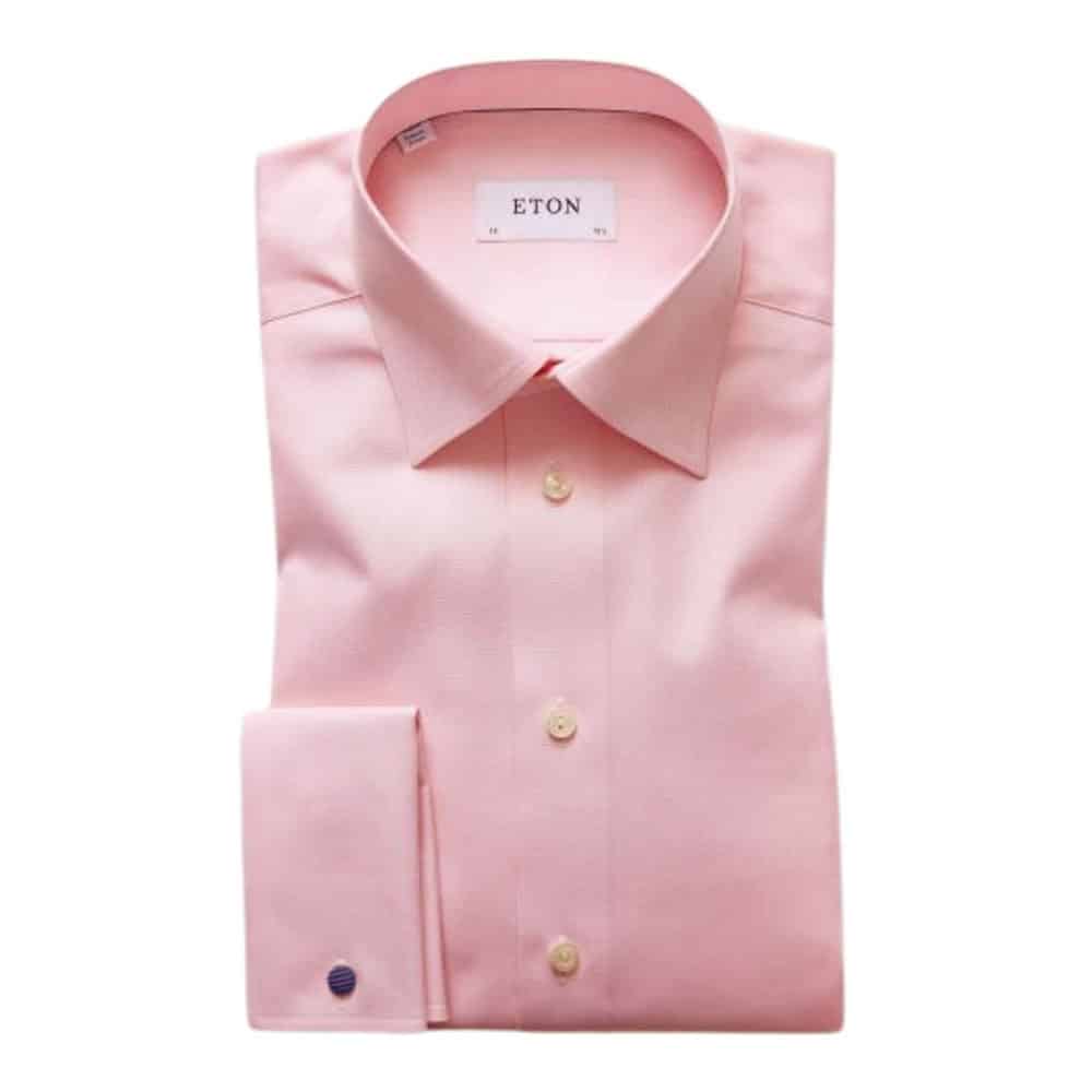 Eton Shirt Pink and White Fine Stripe1