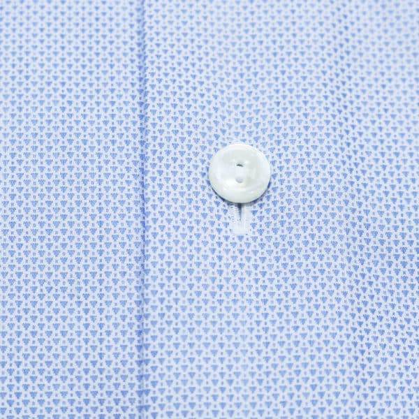 Eton Shirt micro triangle blue fabric1