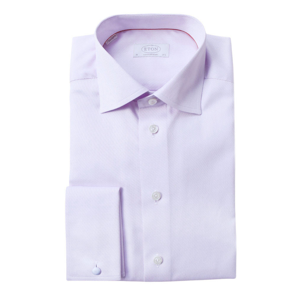 Eton Shirt Royal Oxfrod French Cuff Lilac | Menswear Online