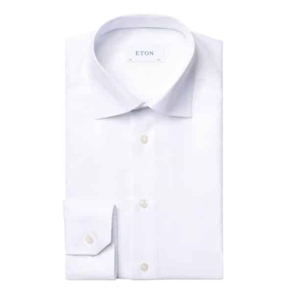 Eton White textured shirt