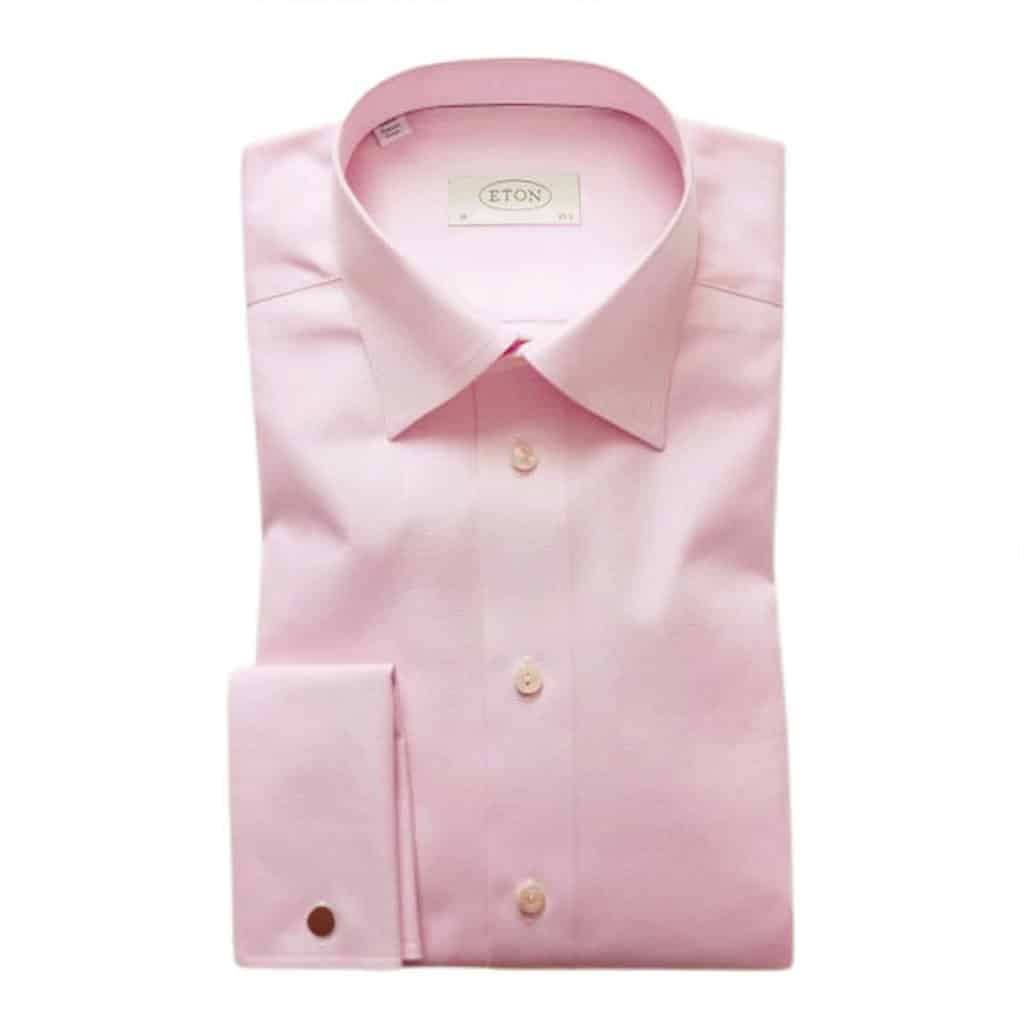 Eton shirt Pink Herringbone Twill MO